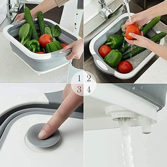 💥 New for 2025 🔄 Folding Cutting Board · Multifunctional Vegetable Drain