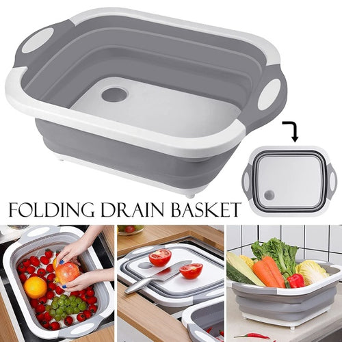 💥 New for 2025 🔄 Folding Cutting Board · Multifunctional Vegetable Drain