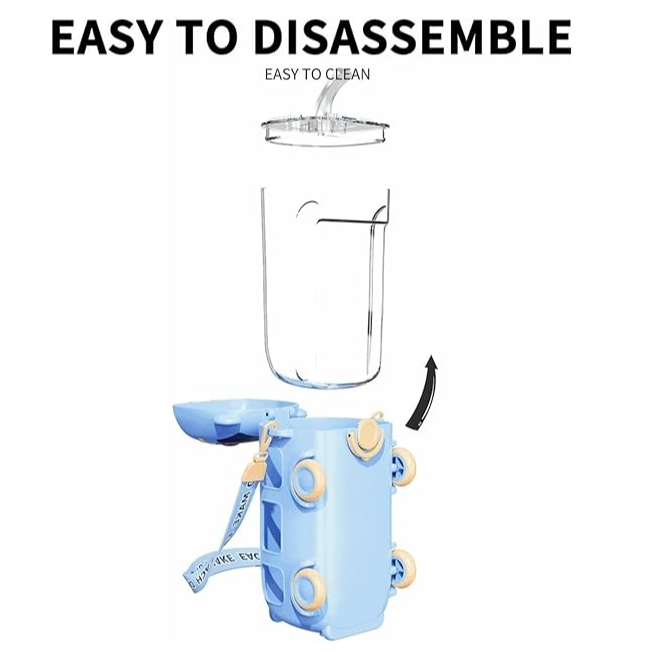 💥 Hot Sale 🌟 500ml bus water bottle with detachable straw