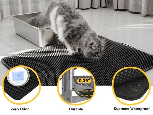 🎅Christmas Season Gift Idea 🎁 Non-Slip Cat Litter Mat 🐱