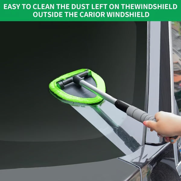 🔥LAST DAY 50% OFF🔥Microfiber Car Windshield Cleaning Tool with Extendable Handle