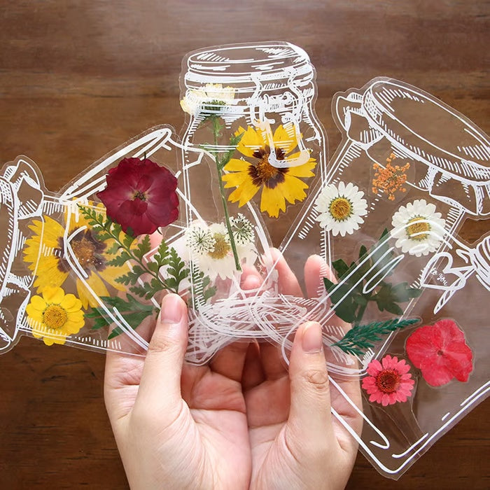 🌼 20pcs Transparent Dried Flower Bookmarks-DIY Gifts Bookmarks 🌸