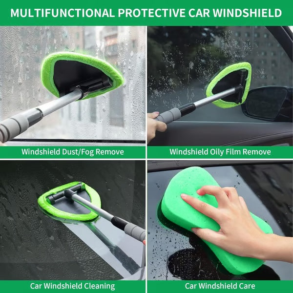 🔥LAST DAY 50% OFF🔥Microfiber Car Windshield Cleaning Tool with Extendable Handle