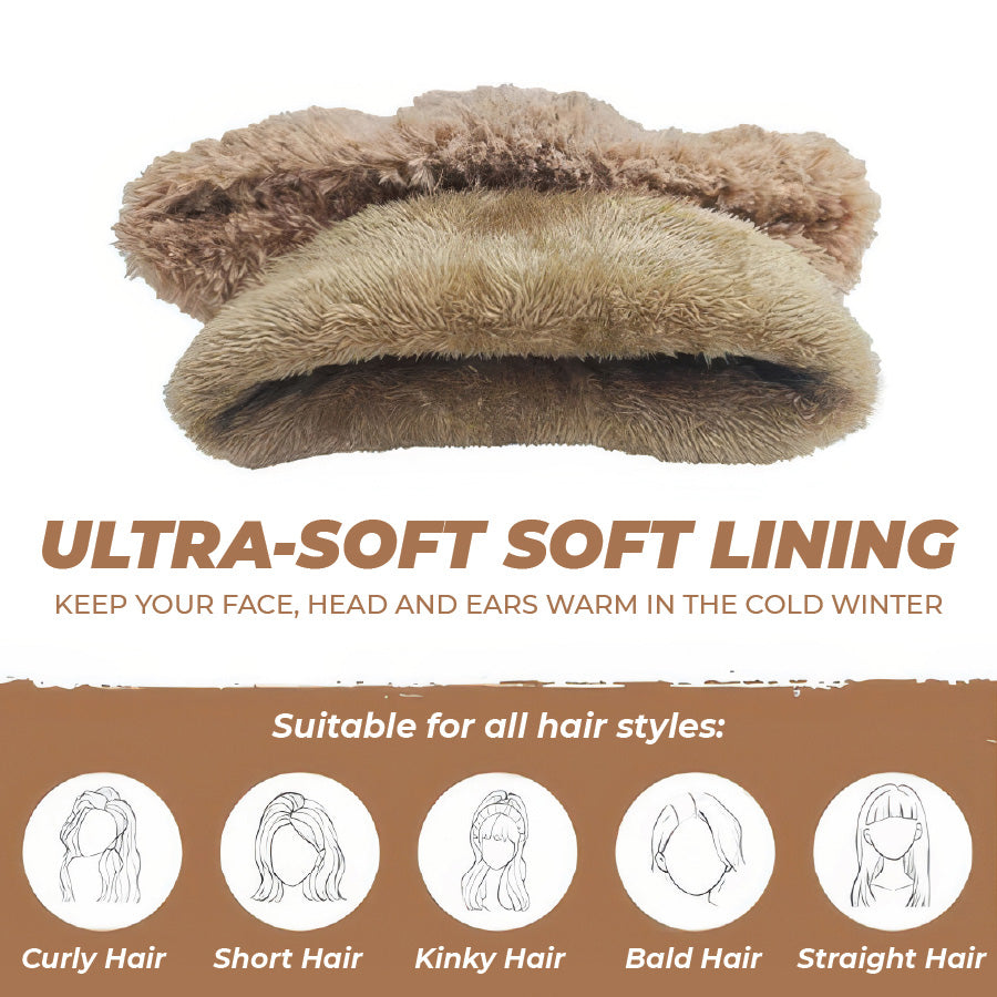 💥 Winter Hot Selling ❄️ Women’s Thermal Knit Hood – Fleece-Lined Winter Hat, Neck Warmer & Face Cover Combo