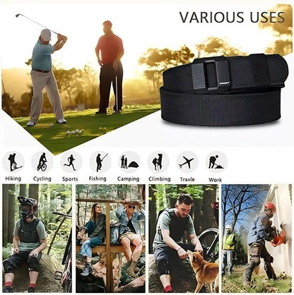 ⏰ Super Discount 🌟 Holeless Alloy Automatic Buckle Elastic Waist Belt
