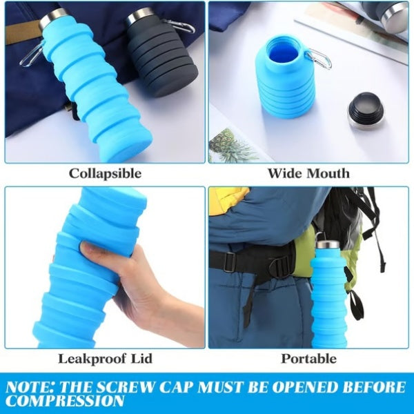 ⏰ Today's Specials 🔥 Silicone foldable water bottle 500ml