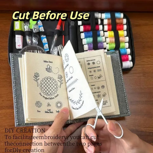 🔥LAST DAY SALE 50% OFF 🌈Beginner-Friendly💕 Embroidery Stitch Book