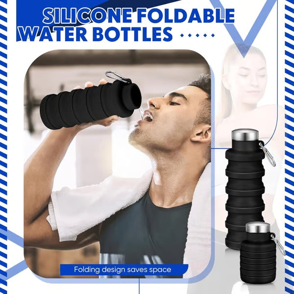 ⏰ Today's Specials 🔥 Silicone foldable water bottle 500ml