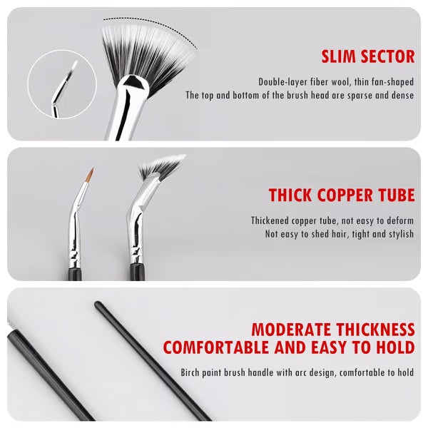 💥 New for 2025 💖 Folding Angle Scalloped Lash Brush