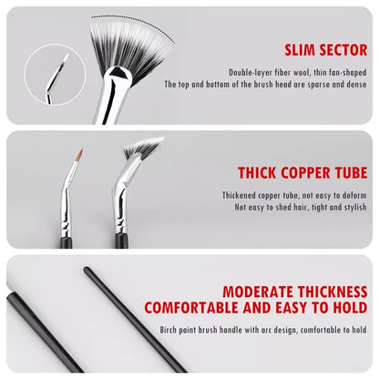 💥 New for 2025 💖 Folding Angle Scalloped Lash Brush