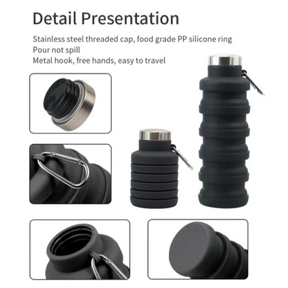 ⏰ Today's Specials 🔥 Silicone foldable water bottle 500ml