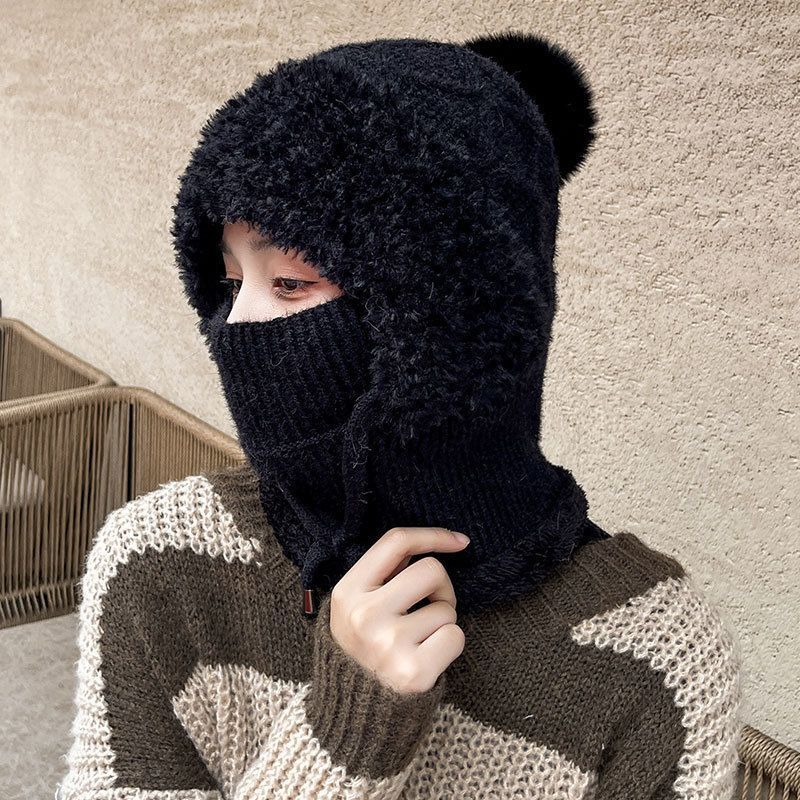 💥 Winter Hot Selling ❄️ Women’s Thermal Knit Hood – Fleece-Lined Winter Hat, Neck Warmer & Face Cover Combo