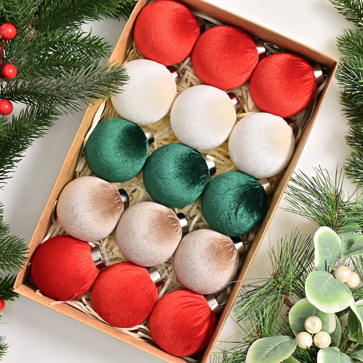 🎁Holiday Special 50% OFF🎄15 decorative velvet balls
