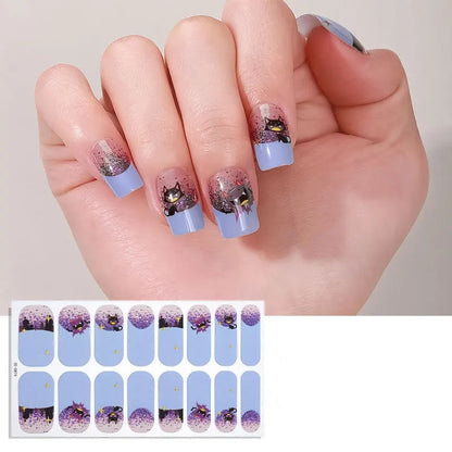 🎃 New Halloween Glow-in-the-Dark Nail Art Stickers 🕷️