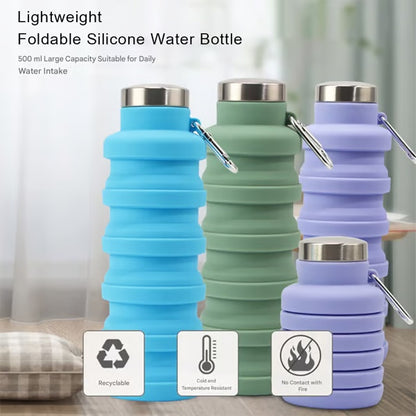 ⏰ Today's Specials 🔥 Silicone foldable water bottle 500ml