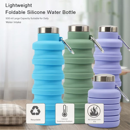⏰ Today's Specials 🔥 Silicone foldable water bottle 500ml