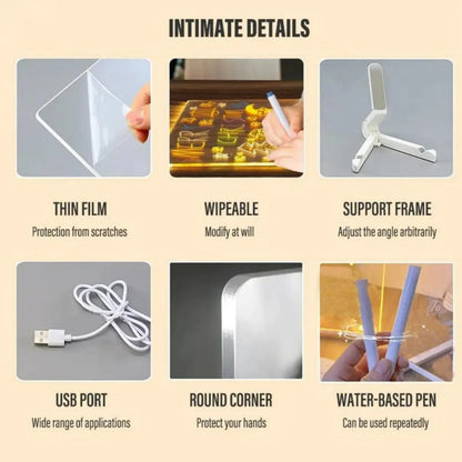 🎁 Holiday Special 50% OFF ✨ LED Note Board with Colors 🎨