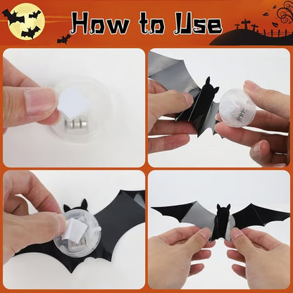 🎁 Holiday Special 🦇 3D Bat Spider Light Design LED Decoration 🕷️