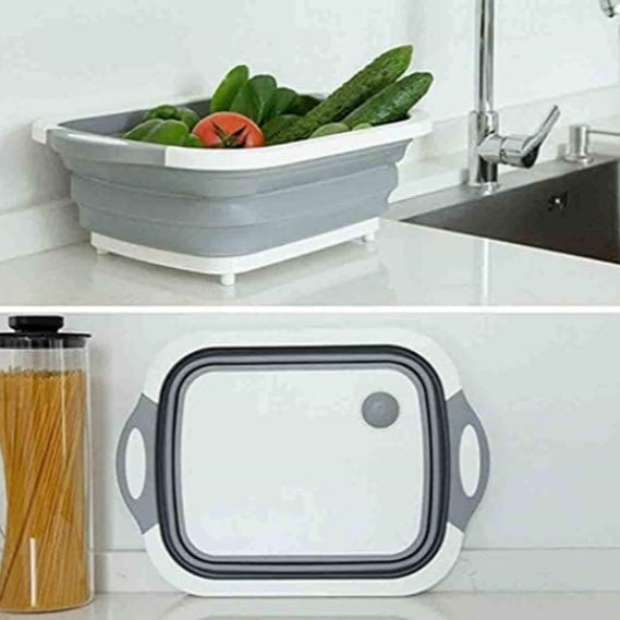💥 New for 2025 🔄 Folding Cutting Board · Multifunctional Vegetable Drain