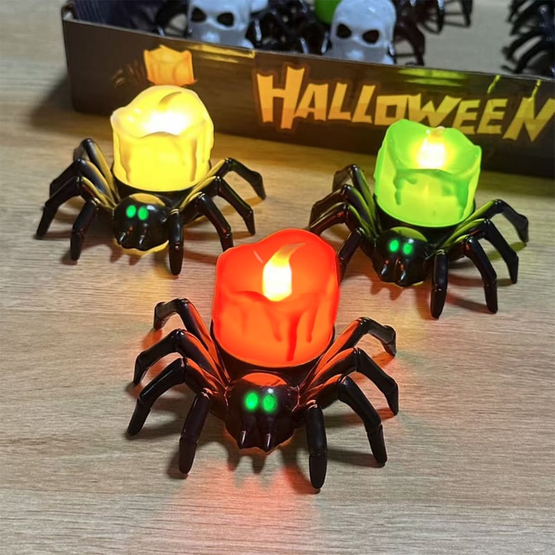 Creepy Spider - Flameless Flickering Candle Light