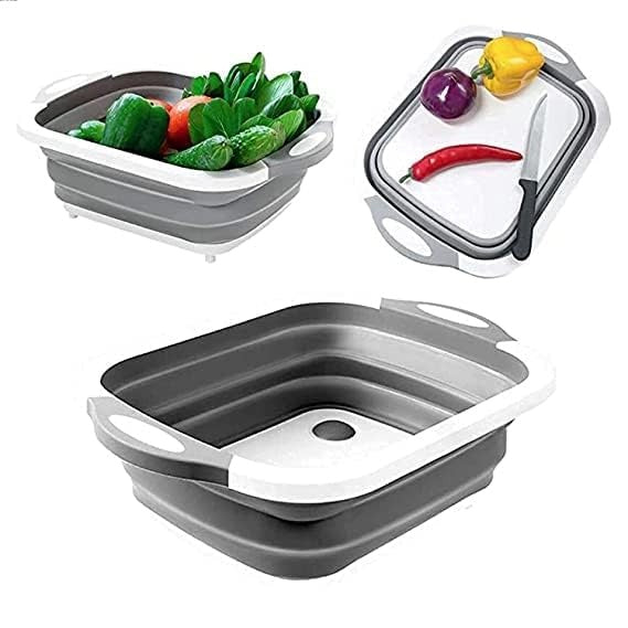 💥 New for 2025 🔄 Folding Cutting Board · Multifunctional Vegetable Drain