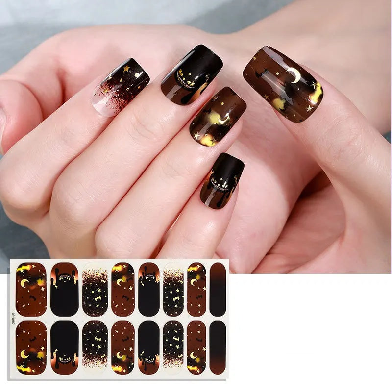 🎃 New Halloween Glow-in-the-Dark Nail Art Stickers 🕷️