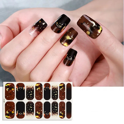 🎃 New Halloween Glow-in-the-Dark Nail Art Stickers 🕷️