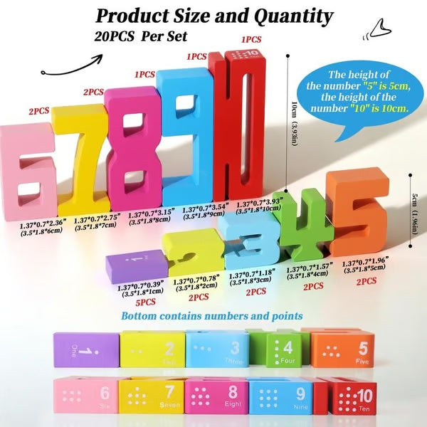 💥 New for 2025 🎁 Wooden number blocks