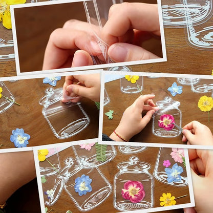 🌼 20pcs Transparent Dried Flower Bookmarks-DIY Gifts Bookmarks 🌸