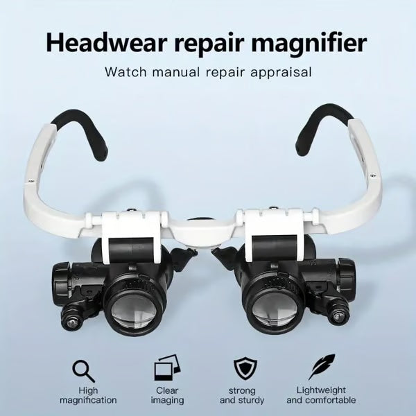 ⏰ Limited time offer ✨ 8X 15x 23x Head Wearing Magnifying Glass with LED Light Headband