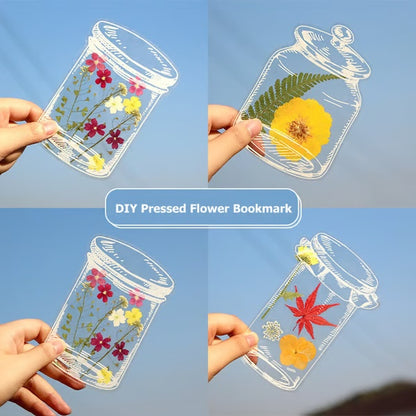 🌼 20pcs Transparent Dried Flower Bookmarks-DIY Gifts Bookmarks 🌸