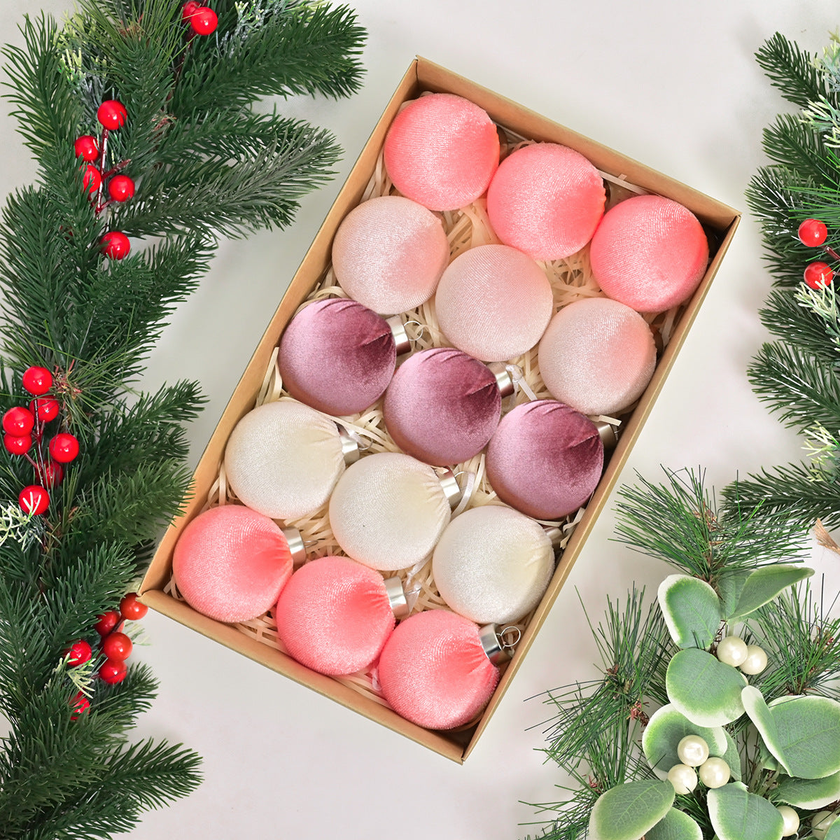 🎁Holiday Special 50% OFF🎄15 decorative velvet balls