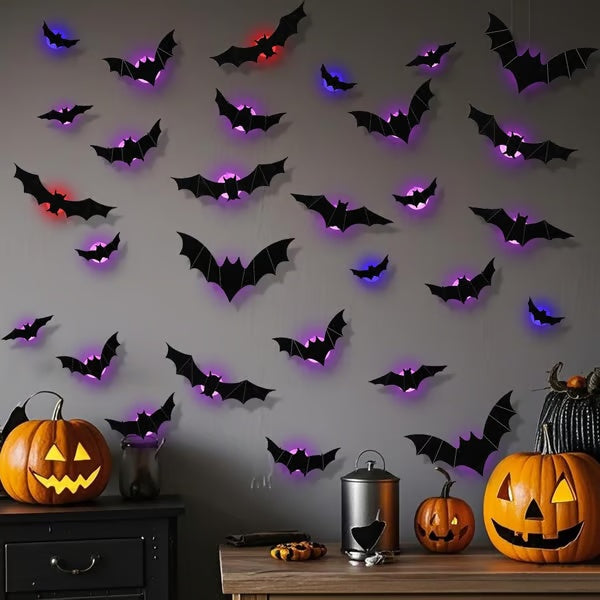 🎁 Holiday Special 🦇 3D Bat Spider Light Design LED Decoration 🕷️