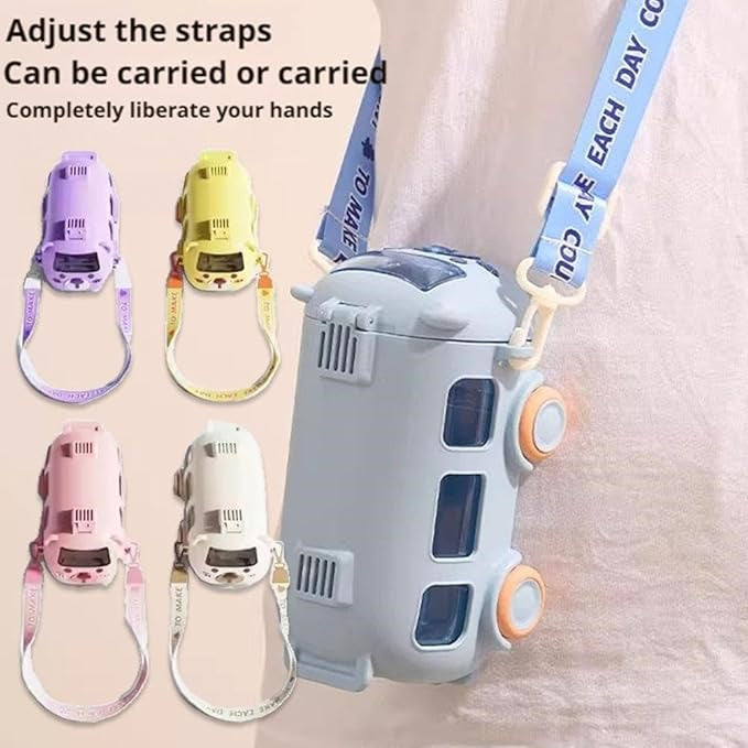 💥 Hot Sale 🌟 500ml bus water bottle with detachable straw