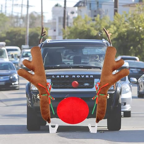 🎁 Holiday Special 🦌 Funny Christmas Car Antlers Decoration