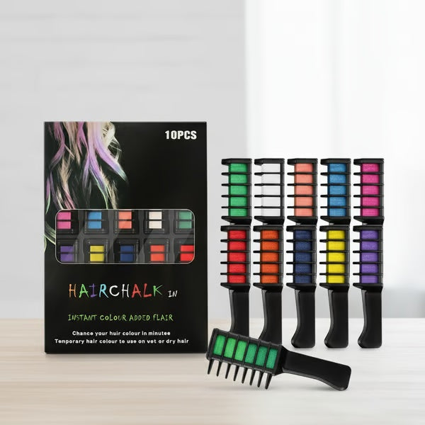 🎁 Holiday Special 🌈 Festive Fun Hair Chalk Combs