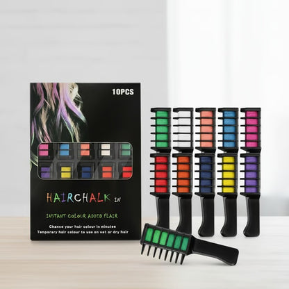 🎁 Holiday Special 🌈 Festive Fun Hair Chalk Combs