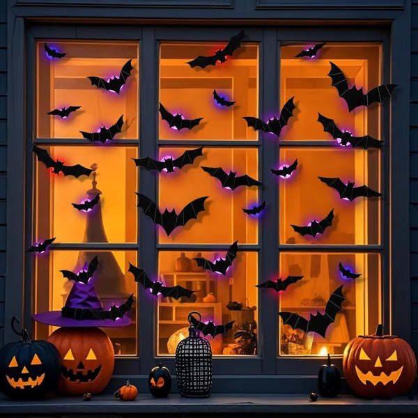 🎁 Holiday Special 🦇 3D Bat Spider Light Design LED Decoration 🕷️