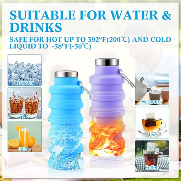 ⏰ Today's Specials 🔥 Silicone foldable water bottle 500ml