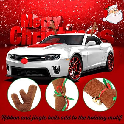 🎁 Holiday Special 🦌 Funny Christmas Car Antlers Decoration