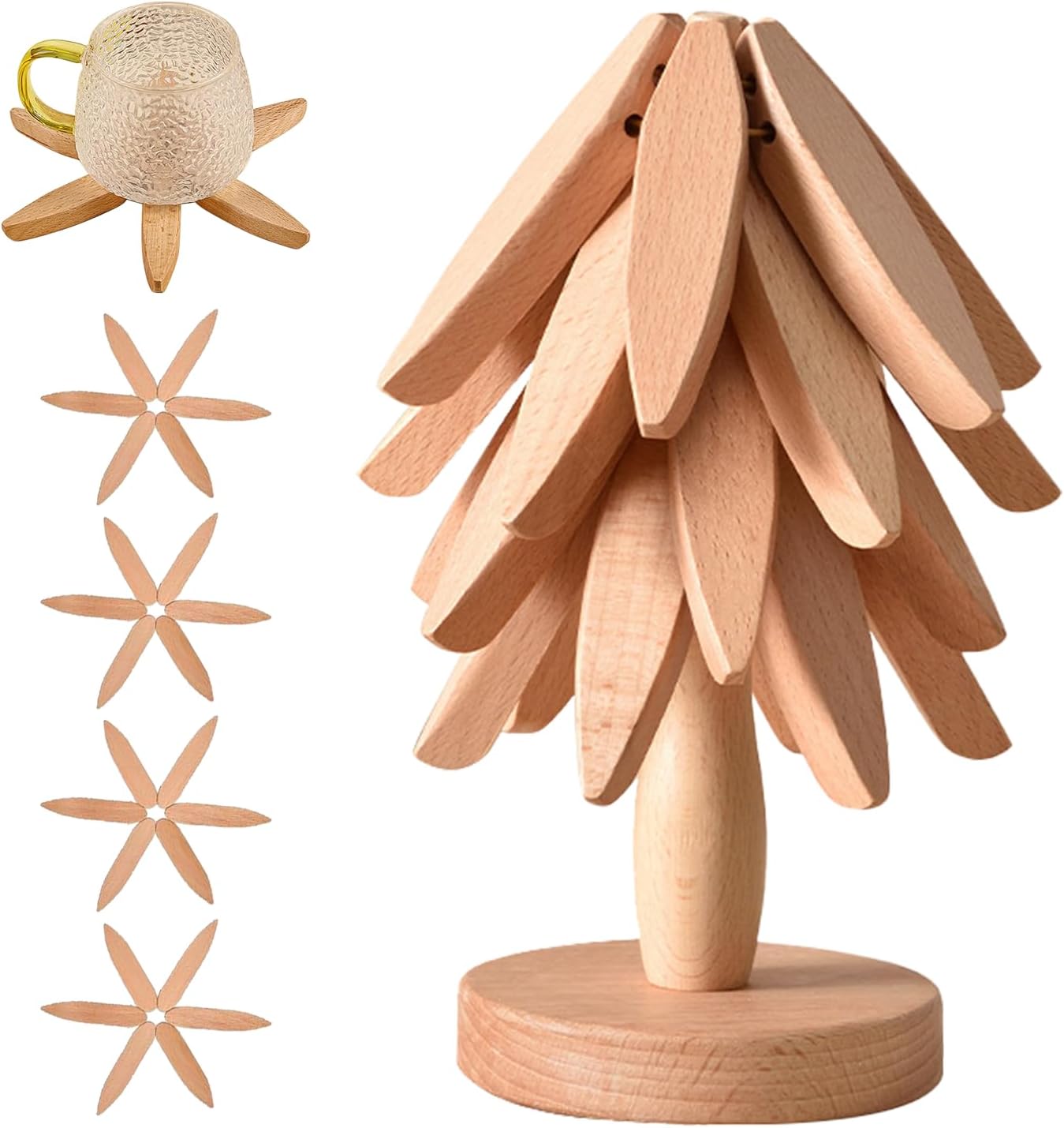 Wooden Trivets Like a Christmas Tree