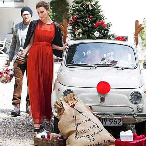 🎁 Holiday Special 🦌 Funny Christmas Car Antlers Decoration