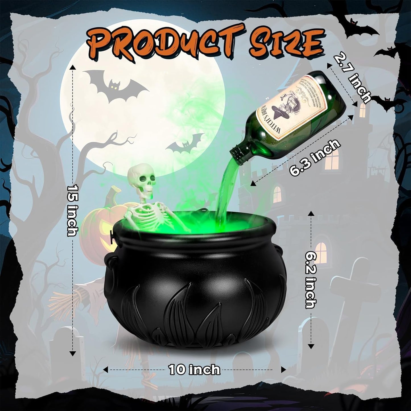 Magical Halloween Cauldron Decor Set