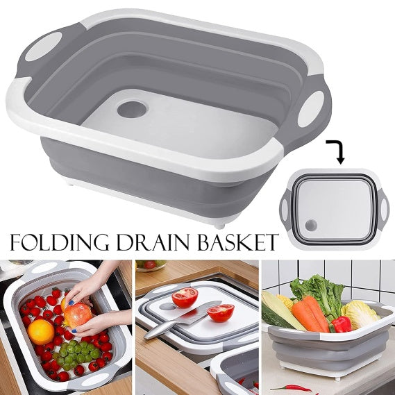 💥 New for 2025 🔄 Folding Cutting Board · Multifunctional Vegetable Drain