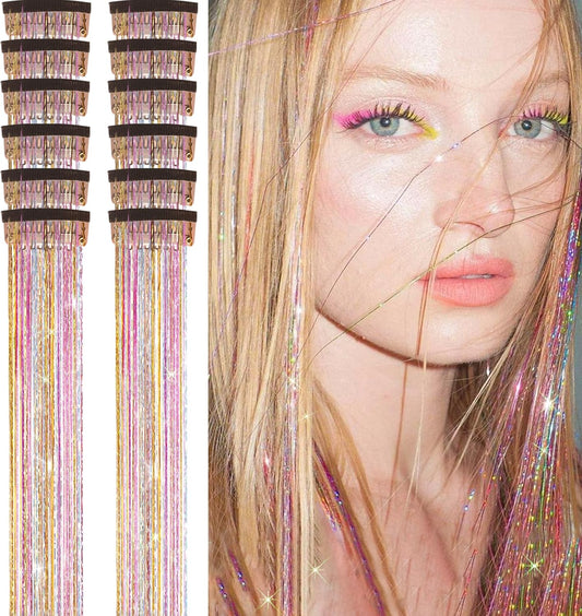 12-Piece 20.5-Inch Clip-In Tinsel Hair