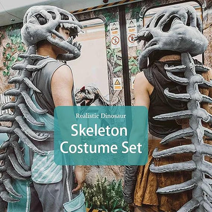 Realistic Dinosaur Skeleton Costume Set
