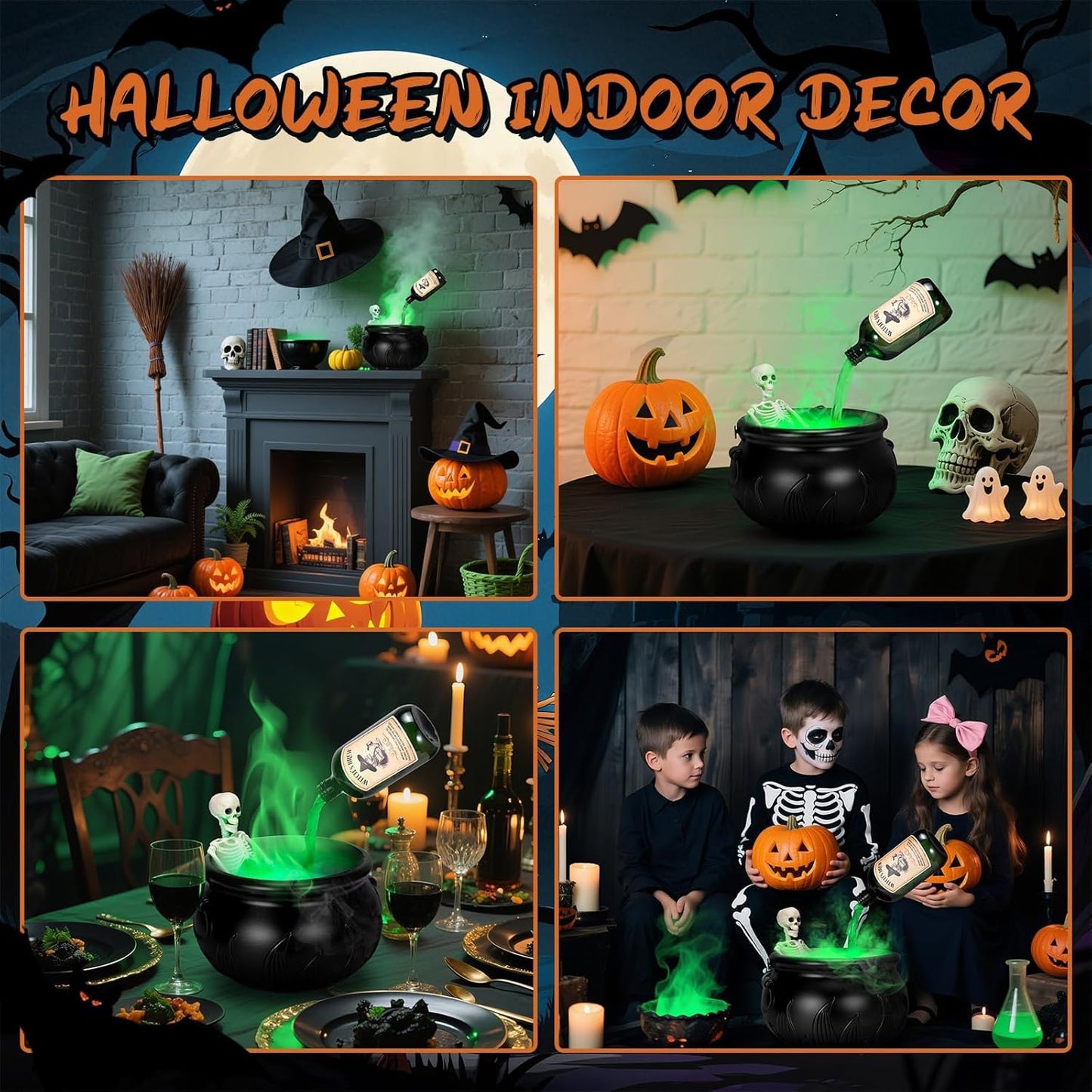 Magical Halloween Cauldron Decor Set