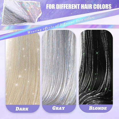 12-Piece 20.5-Inch Clip-In Tinsel Hair