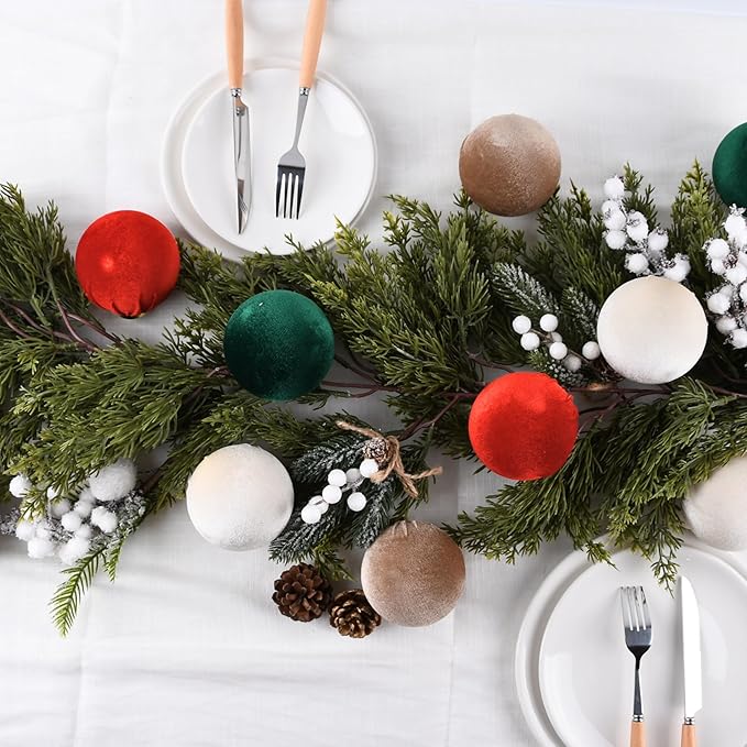 🎁Holiday Special 50% OFF🎄15 decorative velvet balls