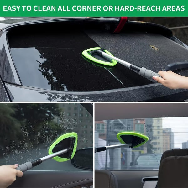 🔥LAST DAY 50% OFF🔥Microfiber Car Windshield Cleaning Tool with Extendable Handle